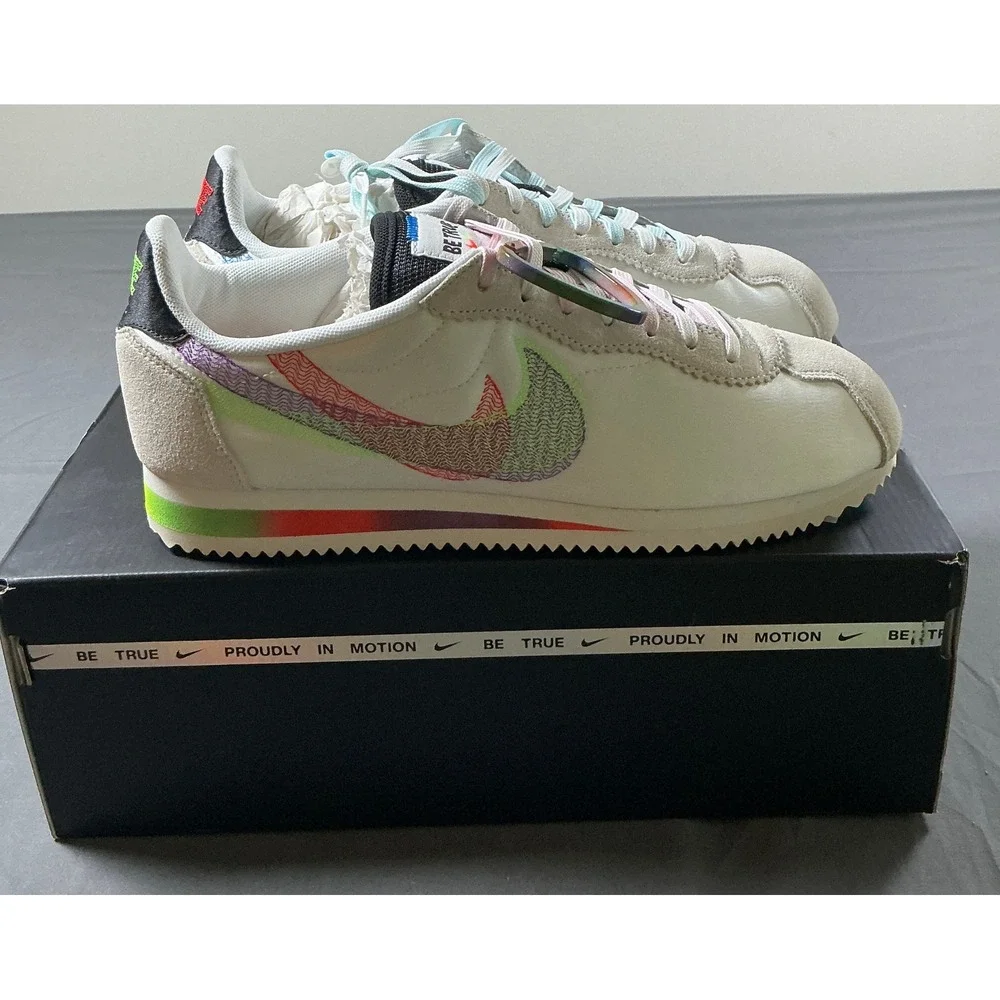 Nike Cortez Be True Summit White Multi-Color DR5491-100 Mens 8.5 Womens 10